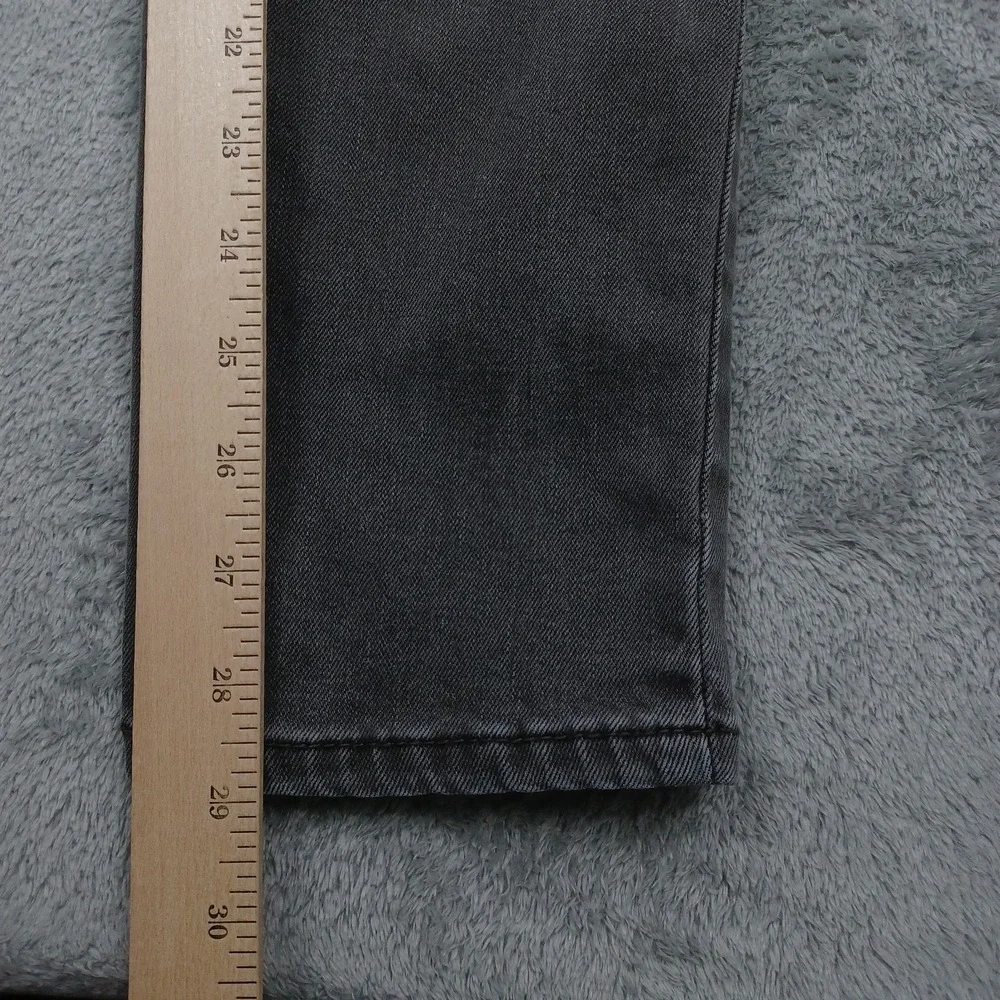 Levis 512 Jeans Mens 29x30 Black Denim Tapered Fit Distressed Casual Cotton